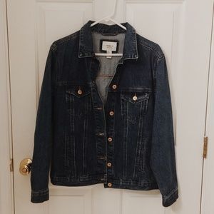 DARK BLUE GRAPHIC JEAN JACKET
